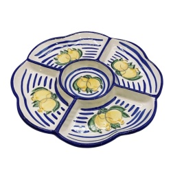 Bomboniera matrimonio antipastiera ceramica di Vietri limoni